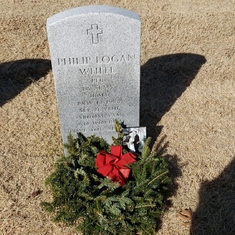 Wreaths Across America put wreaths out for you and Alyse brought a picture.
