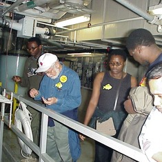 Phil with Humphrey Fellows Chattanooga Aquarium April 2003