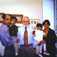 Prof. Brachman with family of 1998-1999 Humphrey Fellow, Syed Imtiaz Hasan.