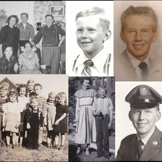 Phillip's grandmother Helen, aunt Martha, and uncle Art were close family members with whom they shared holidays. Lower left is the neighborhood "lil rascals".