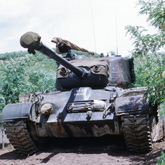 1953 - "Snarlin' Darlin'" - his M46 Tank in Korea