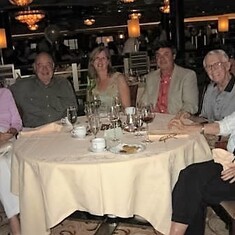 2006 - First dinner on board "Crystal Serenity" with Mom, Dad, Barbara, Bruce, Tom, Marjorie