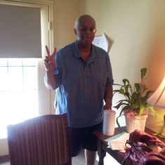 Recovering in his room at a skilled nursing facility after his triple cardiac arrest.