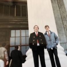 1989, in front of US Supreme Court with Chuck Geerhart '81