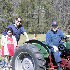 April 2001 at Hedgeley, Ardmore, PA with Cyrus & Uncle Jimmy