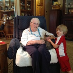 Great Grandma and Noah 2014