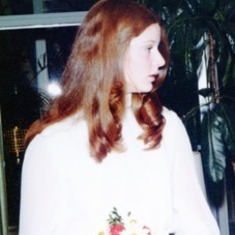 Phyllis 1975 at Nancys wedding
