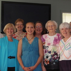 Mother's Day at Will and Leslie's home, 2011 - Carl Peterson, Janice Johnson Peterson, Chris Lauterbach, Rebecca, Leslie, Phyllis, Joanne & Will