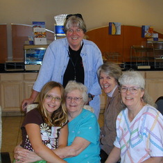 back: Cindy Gurney, front: Rebecca, Phyllis, Debby Gurney, Joanne, May 2008, in Springfield, MA