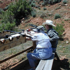 learning to shoot at the dude ranch in Wyoming, 2005