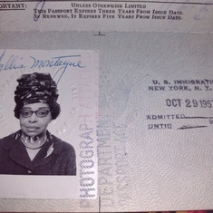 Aunt Tillie's original passport photo.