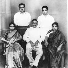 1960, with wife, brother and parents