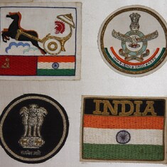 Emblems of the first and only Indo Soviet Space flight where he was the crew physician