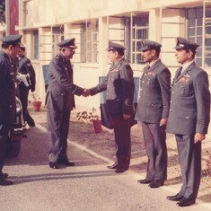 Inspecting station as Director General Medical Services (Air Force)