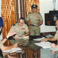 In commandant's office at Command Hospital, Bangalore