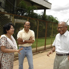 At the golf course in 2005 with Nimmi and Anand