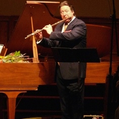 Robert Stallman, giving his first recital in San Luis Obispo, organized and funded by Polly, April 3