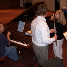 Practicing up for the big recital at Grace Church, 4/3/2009
