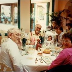 Polly, Bill, Nana, Scotty, Baby Tom, Doug, Ellen: Fresno, 1990