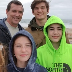 Monson family in Pismo with Polly, 2019