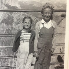 Pauline and cousin JoAnn Cox - Yosemite Valley 1944