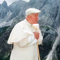 His Holiness in the mountains with Christ.