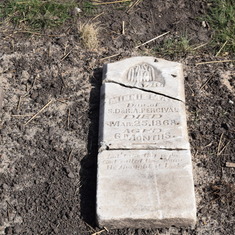Minnie May Percival (Dau of S. D. & R. Q. Percival Died Mar. 25, 1868) Photo taken Oct. 2016