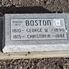 George W and Christina Boston new granite headstone October 2016