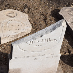 Charlott M. Seamon headstone. "Died Sept. 28, 1891" (Photo taken Oct 2015)