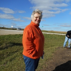 Kay M. Hall- Producer/ Director of Nebraska Stories/ NETV at Prairie Star Cemetery.