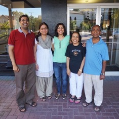 Chakravarthi, Sireesha came to visit us in Arlington, VA