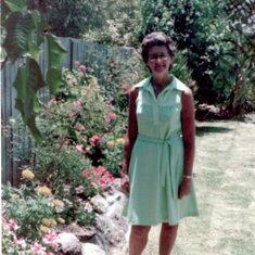 Benny in her garden age 39 1993