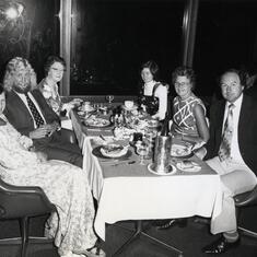 Out for dinner with Phyllis Maud, April 1976
