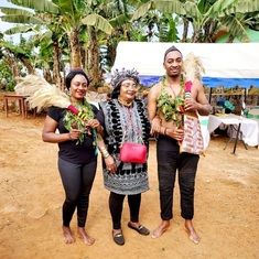 Sherri-Mama poses with The new Prince Alex Azeh Ndikum II (Tah) and Assistant