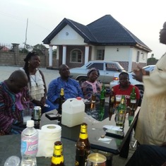 Organised and celebrating Dada Omolaiye's Birthday in latter's compound