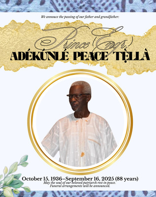 Prince Engineer Adekunle Peace Tella
