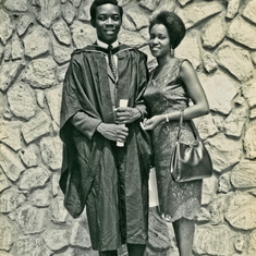 Bayo & Ronke Olumide at his graduation from the University College Hospital (UCH), Ibadan, as a newly minted DOKITA, in 1965.