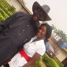 Daddy and Gbemi at his residence in Lagos after a Sunday worship 