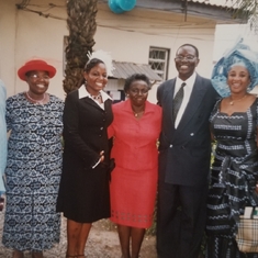 Daddy, Mummy, My Principal, Mrs. Adetoye and her husband, Dr. Alero Roberts and I at my high school graduation from R.I.S.S., Maryland, Lagos~July 2005