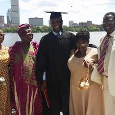 Dad, Mum, Big Mummy & Big Daddy with Toks at his graduation from MIT Cambridge, Massachusetts ~June 2014
