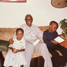 Grandpa with Rere and one of the twins