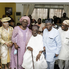 Obj at Dad’s 90th birthday with Chief (Mrs) Nike Akande