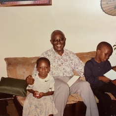 Dad with Rereloluwa & Paul Oye 1999