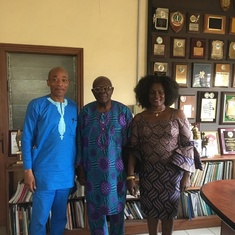 Folabi Andu, Dad and Bimpe. Paying a visit to Dad. Old family friends 