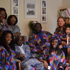 His 80th birthday celebration with his children and grandchildren.
