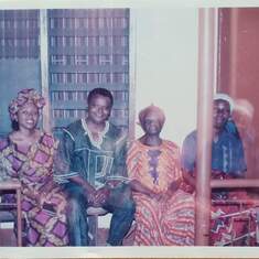 Prof George with my grandmother in Calabar after the loss of my mum. (Dr. Nana George on Facebook)