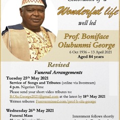 Revised Funeral Arrangements