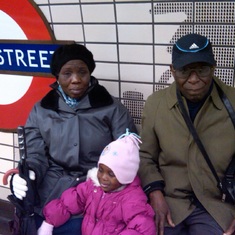 London Underground with grand daughter