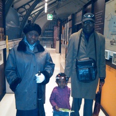 London Transport Museum with grand daughter