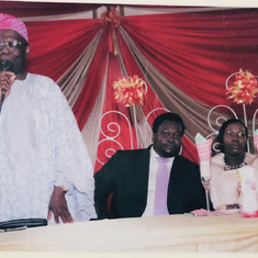 Giving the Chairman speech at my wedding 8th July 2006. Mobola Ojo (Nee Ogunlola) 